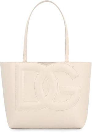 Logo leather tote-1